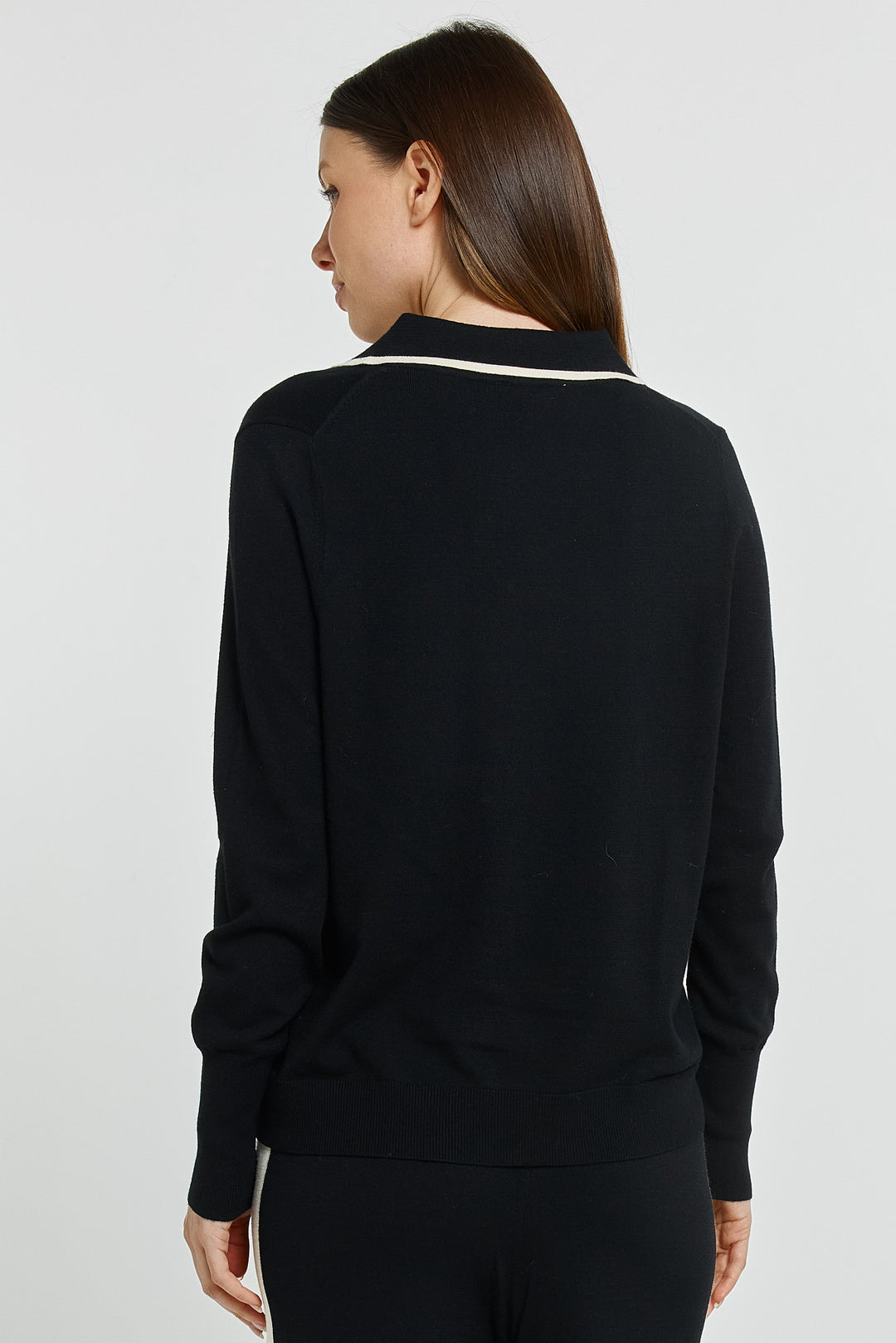 Betty Basics BB4119 black polo jumper at Experience Boutique