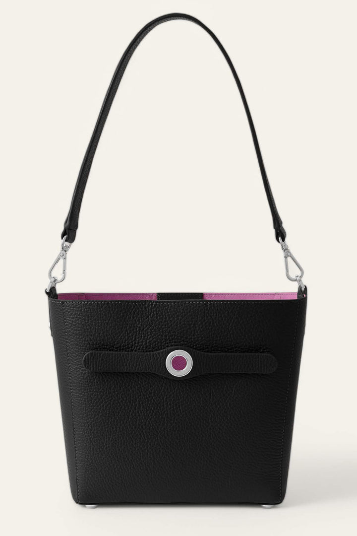 Sarah Haran Mini S Tote Bag Black With Silver Hardware
