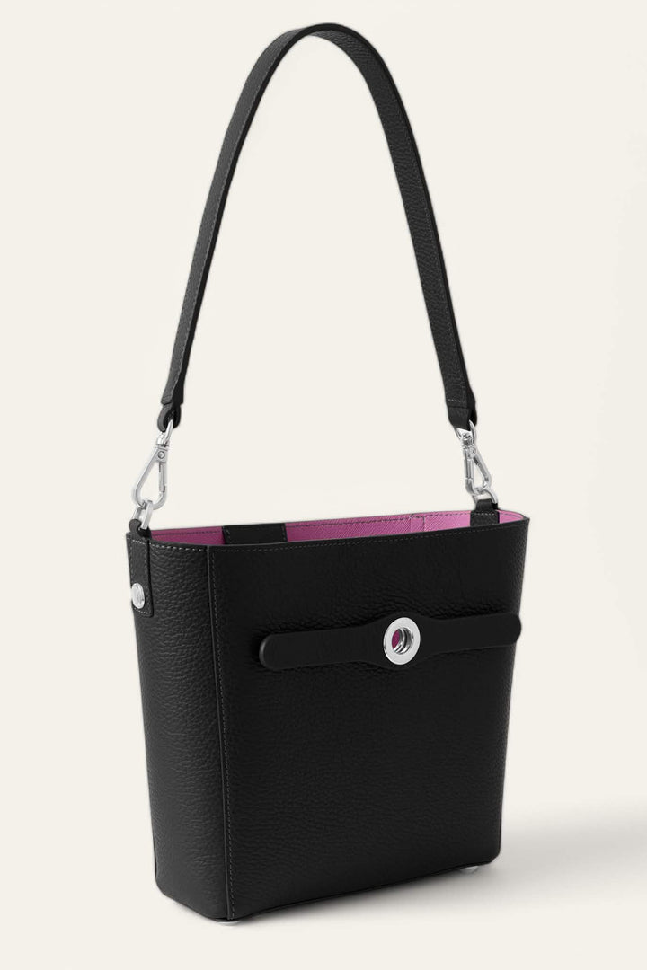 Sarah Haran Mini S Tote Bag Black With Silver Hardware
