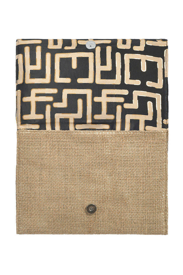 Ble Resort Collection Black Straw Clutch Bag - Experience Boutique