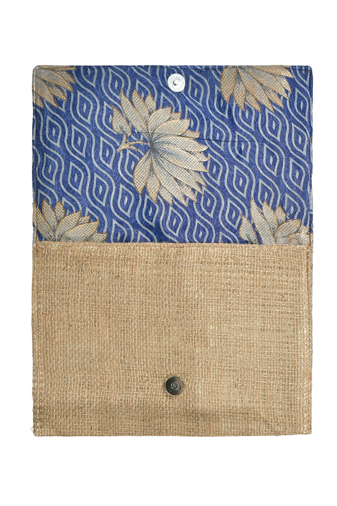Ble Resort Collection Blue Print Straw Clutch Bag 5-42-348-0056 - Experience Boutique