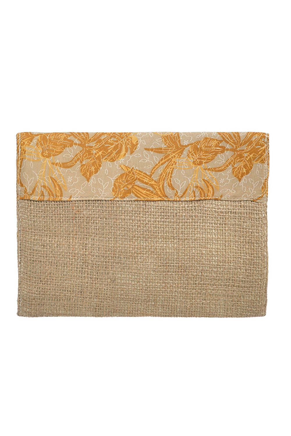 Ble Resort Collection Gold Print Straw Clutch Bag - Experience Boutique