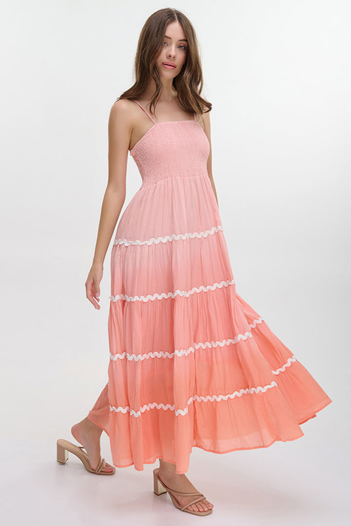Ble Resortwear 5-41-089-0185E Peach Gradient Dress