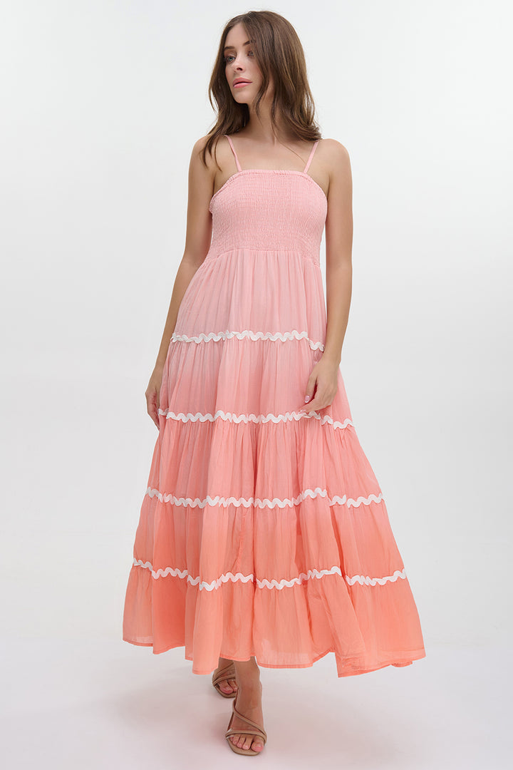 Ble Resortwear 5-41-089-0185E Peach Gradient Dress