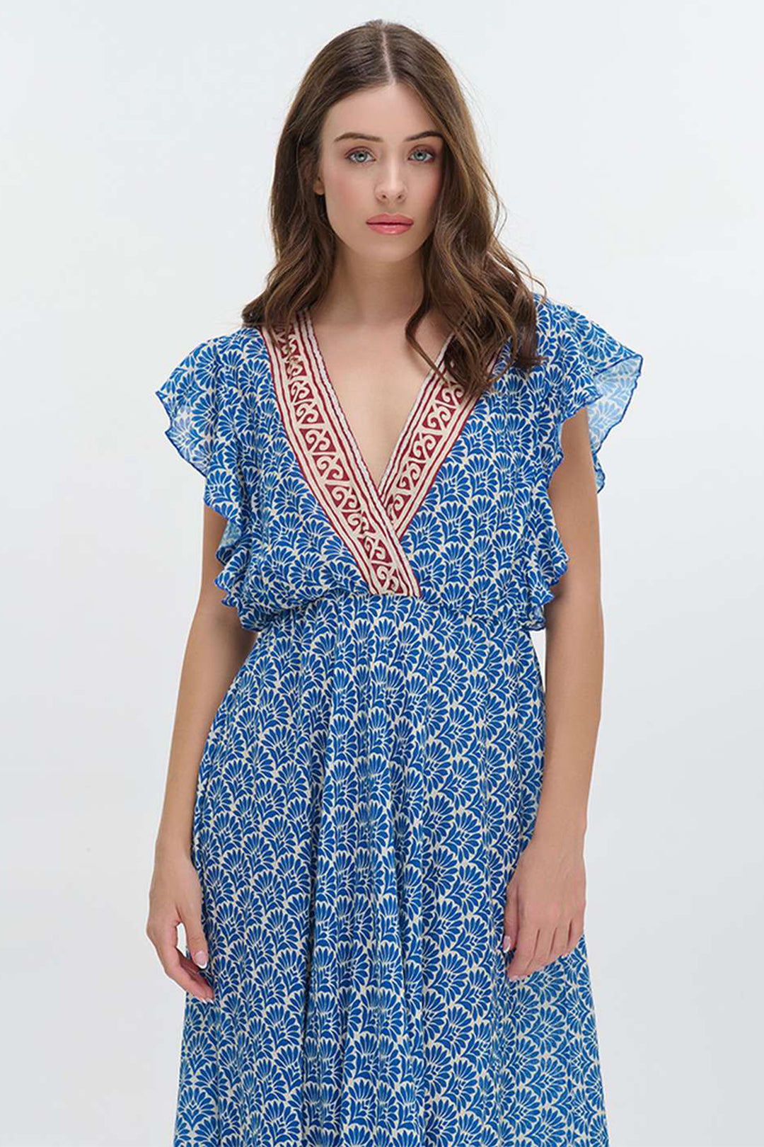 Ble Resortwear 5-41-100-0049 Blue Print Dress