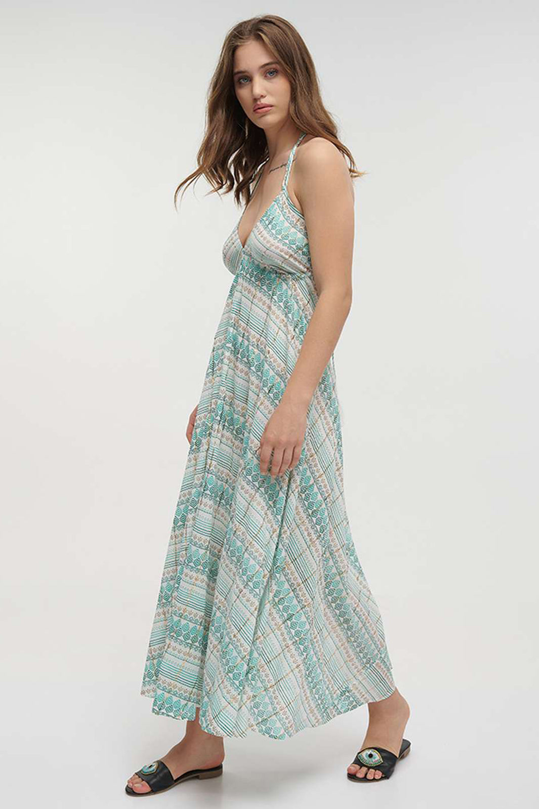 Ble Resortwear 5-41-160-0045 Leaf Print Dress