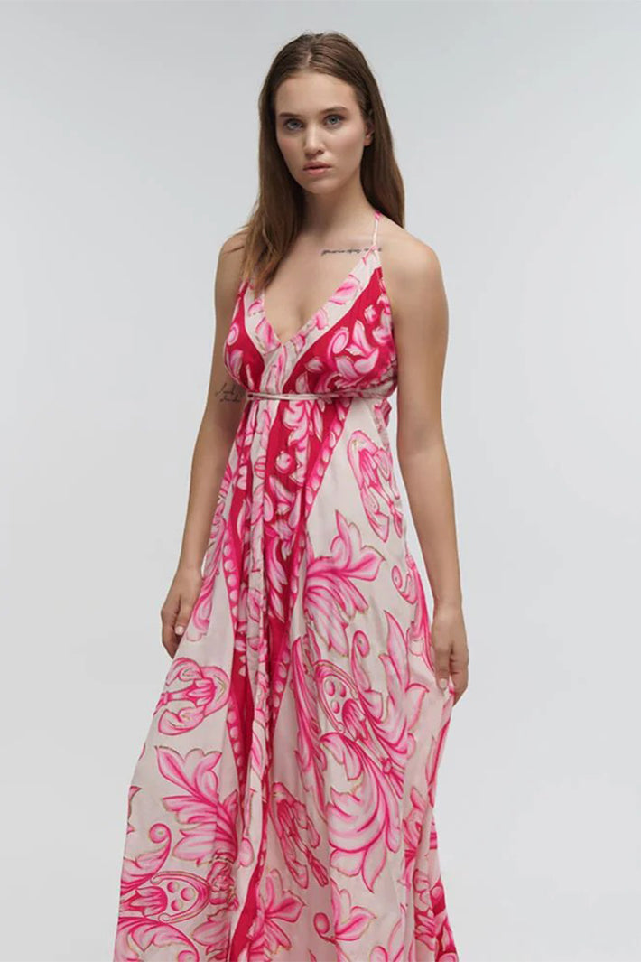 Ble Resortwear 5-41-348-1133 Pink Filagree Sundress