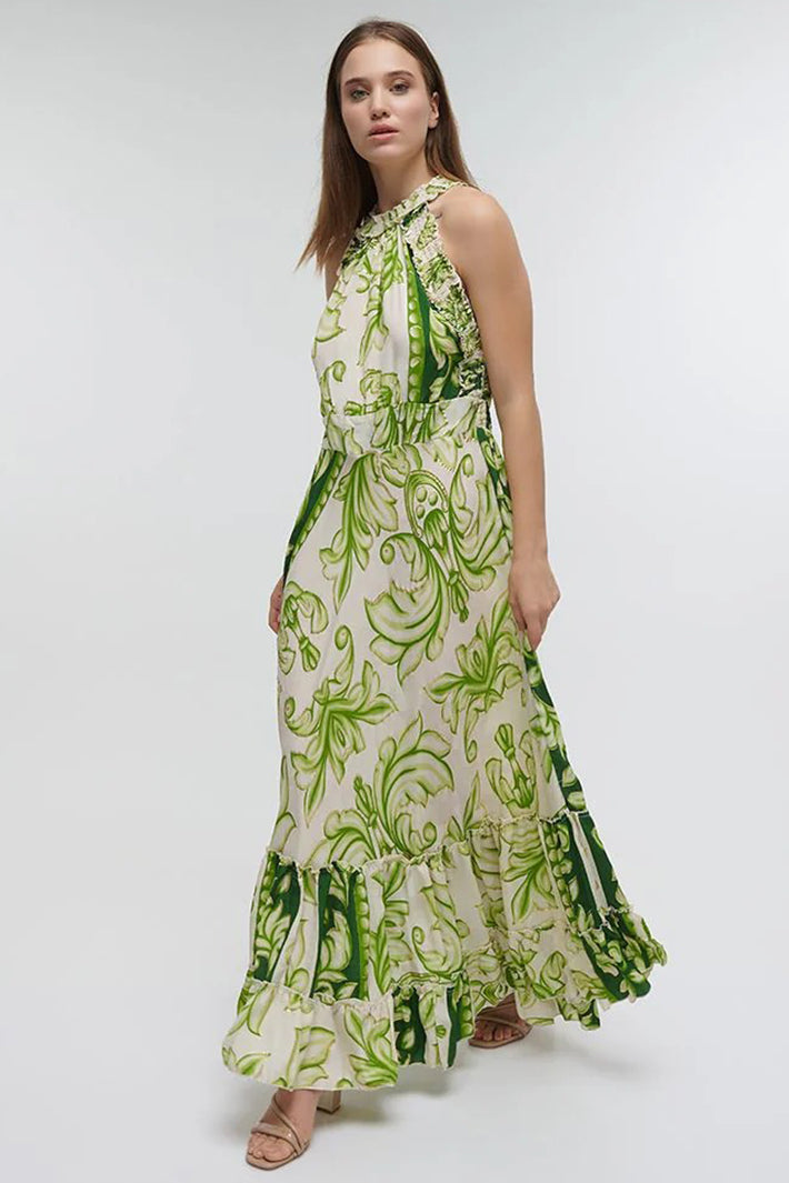 Ble Resortwear 5-41-348-1142 Green Filagree Dress