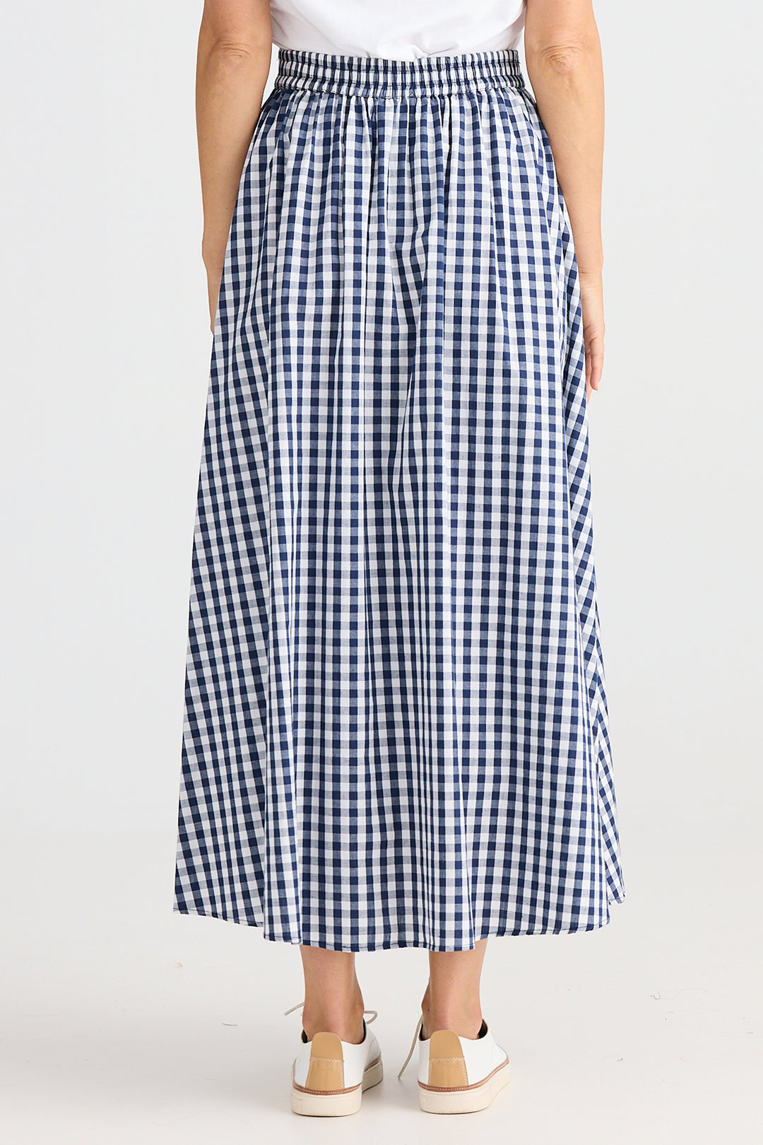 Brave+True BT25384-1 Lucy Navy Gingham Skirt