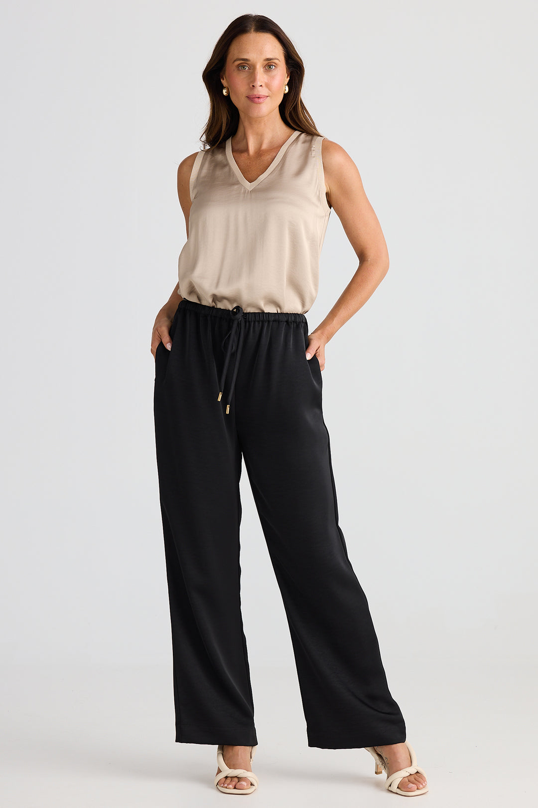 Brave+True BT25390-2 Boulevard Black Drawstring Waist Trousers