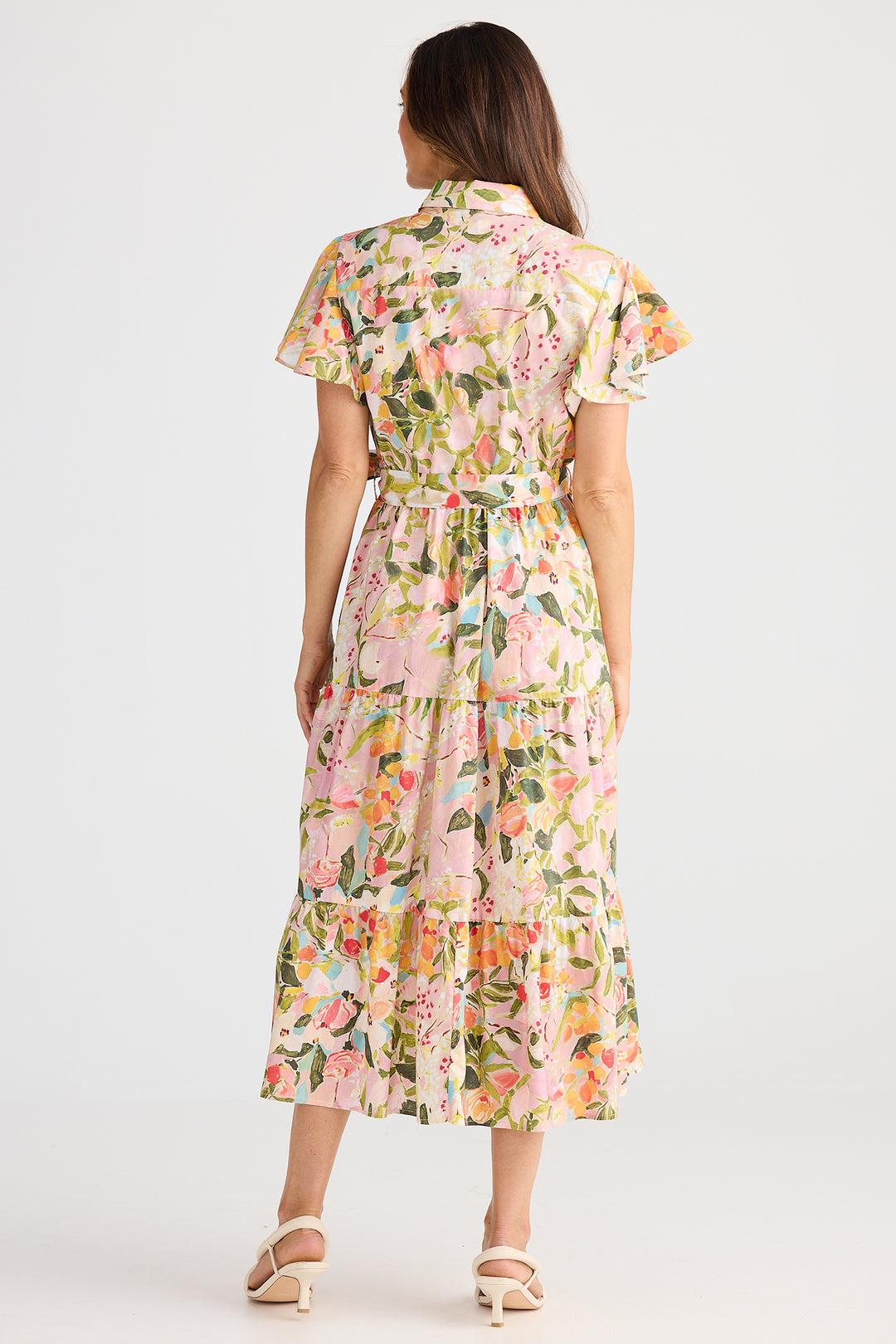 Brave+True BT25409-1 Alice Zoes Garden Print Short Sleeve Dress