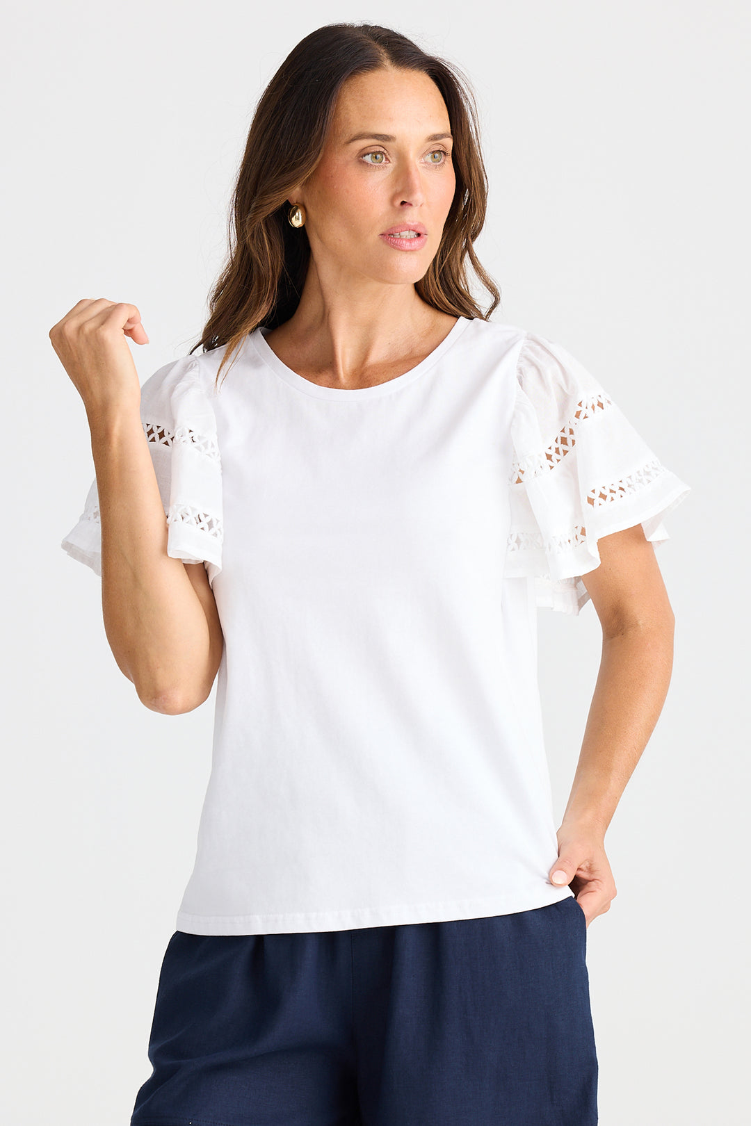 Brave+True BT25443-1 Chloe White T-Shirt