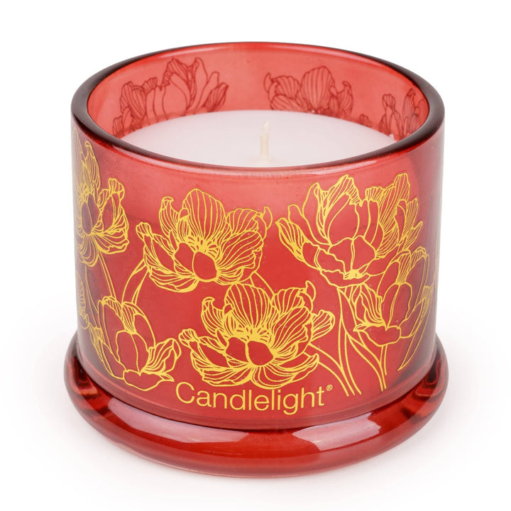 Small Glass Candle Gold Electroplated - Botanical Gallery