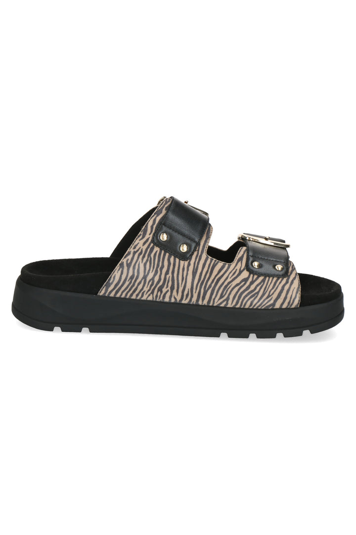 Caprice 27202 Beige Zebra Leather Sandals