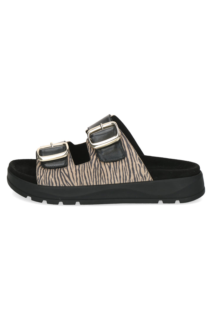 Caprice 27202 Beige Zebra Leather Sandals