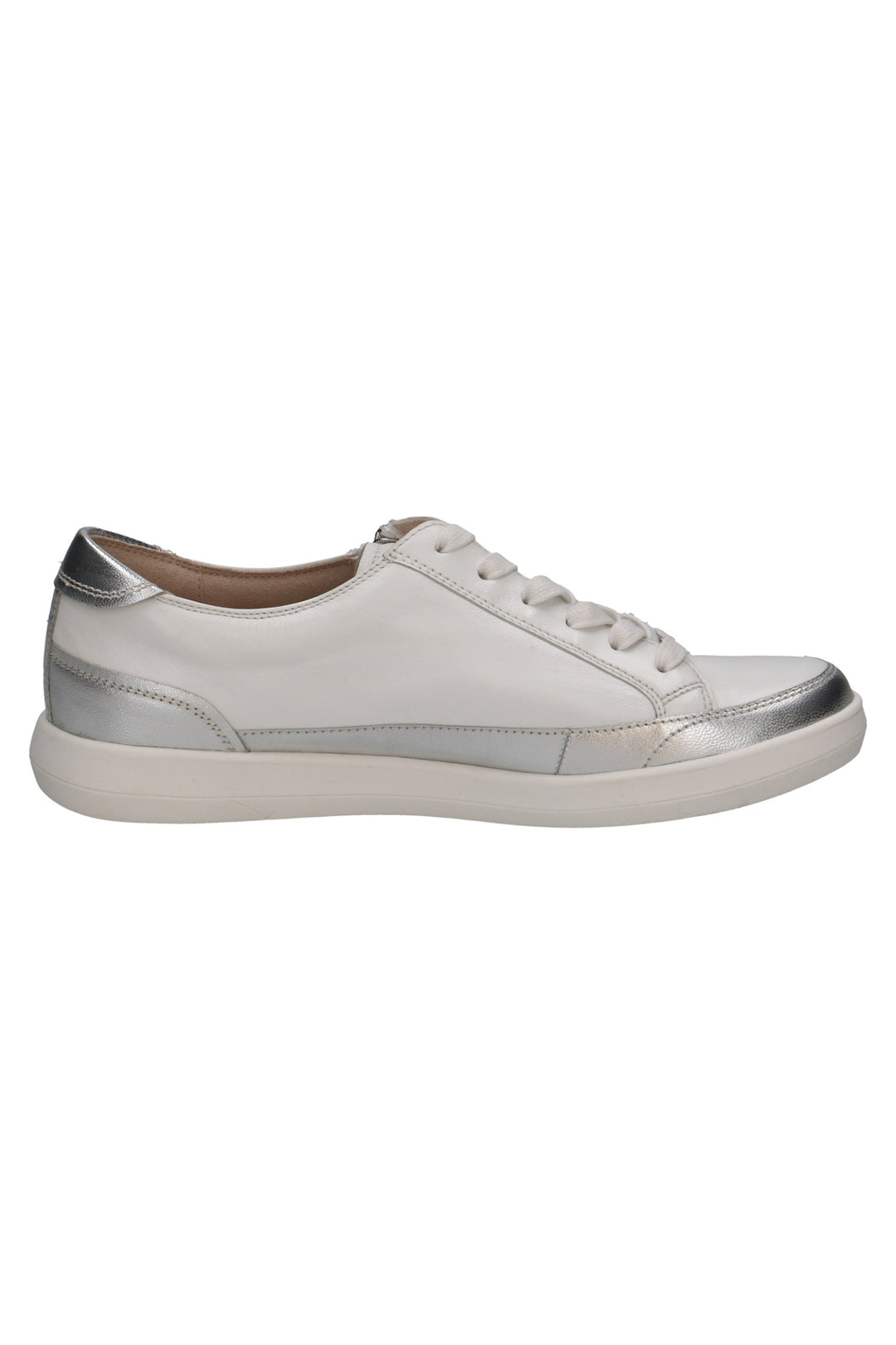 Caprice 9-23759-46-183 White Silver Leather Trainers