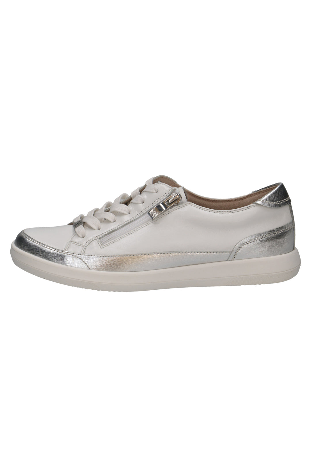 Caprice 9-23759-46-183 White Silver Leather Trainers