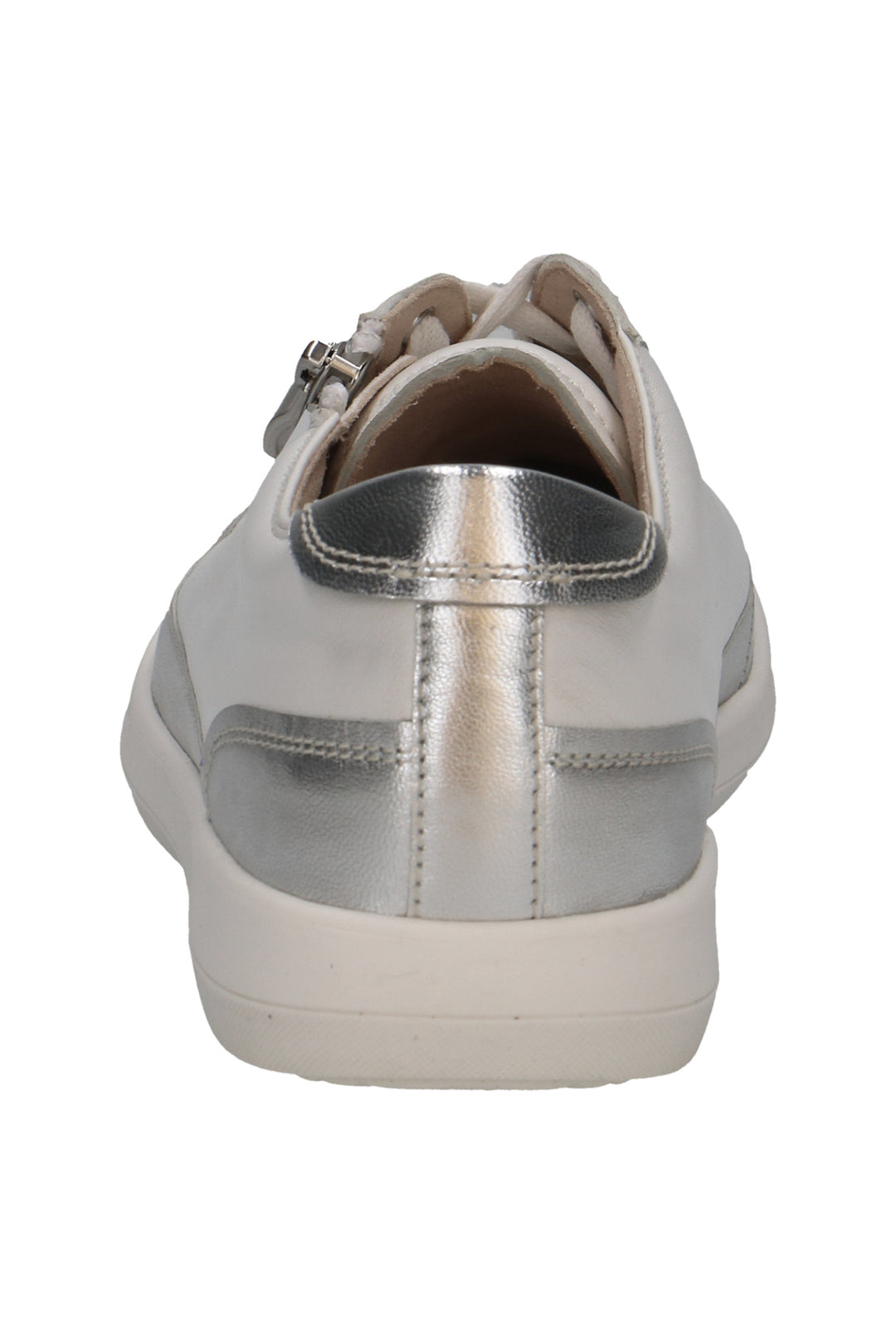 Caprice 9-23759-46-183 White Silver Leather Trainers