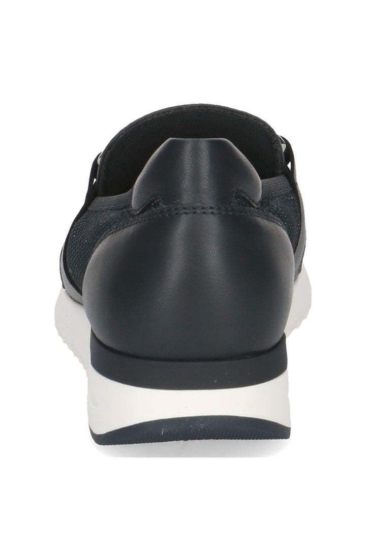 Caprice 9-24536-42-880 Navy White Ocean Comb Leather Trainers