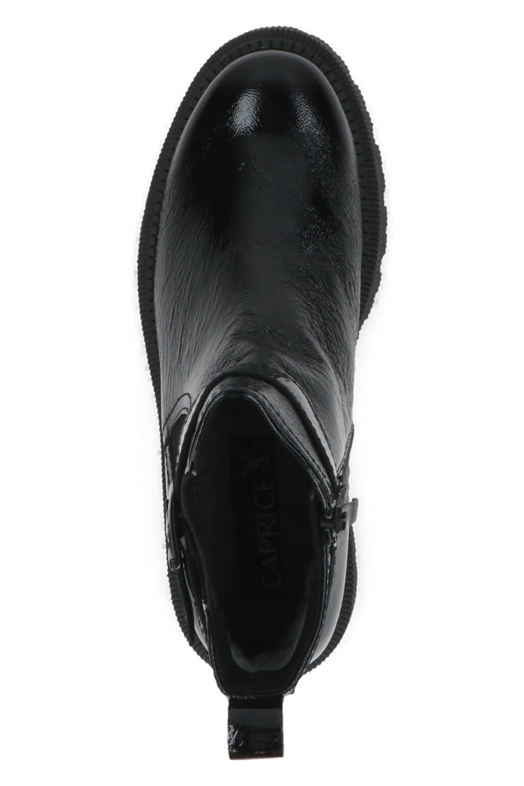 Black boot on a white background