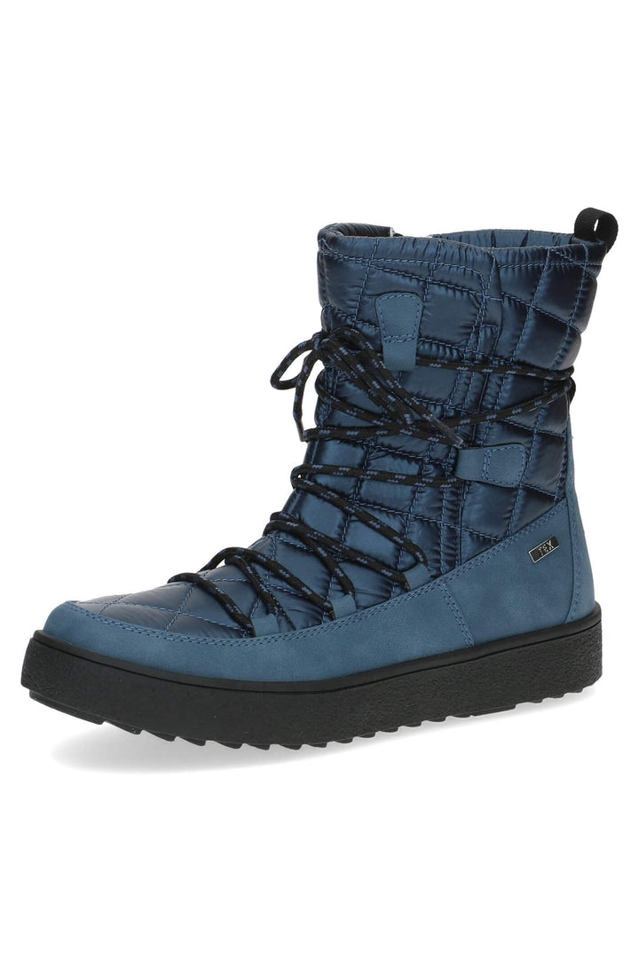 Caprice Anika 26215 Ocean Navy Waterproof Snow Boots - Experience Boutique