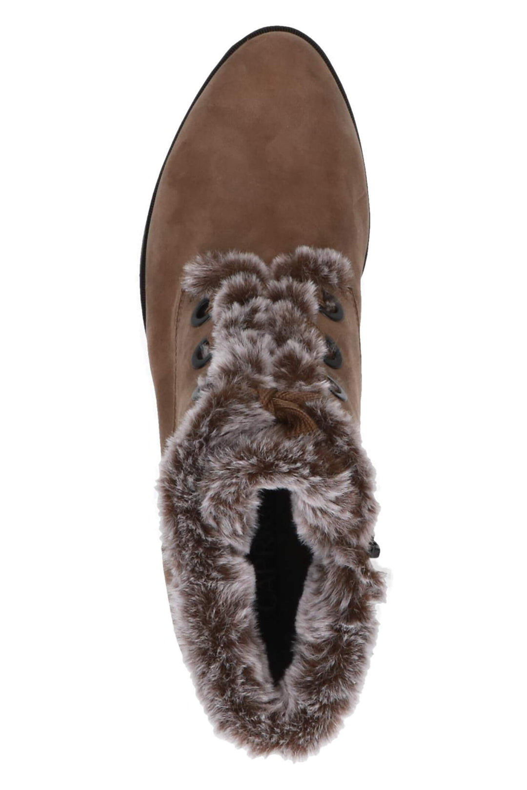 Caprice Antonette 25322 Olive Pearl Faux Fur Trim Leather Boots - Experience Boutique