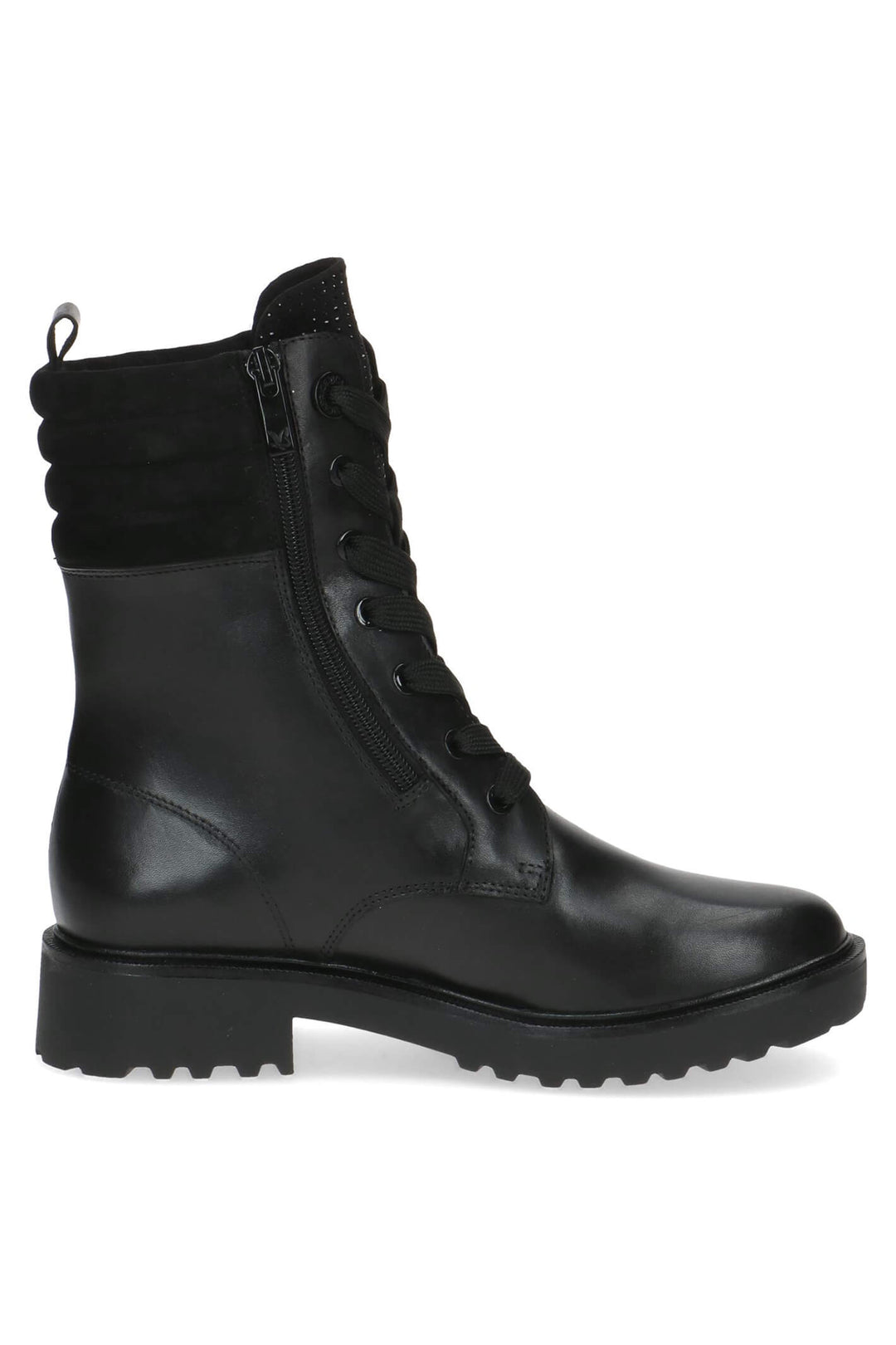 Caprice Ava 25212 Black Nappa Leather Zip Up Boots - Experience Boutique