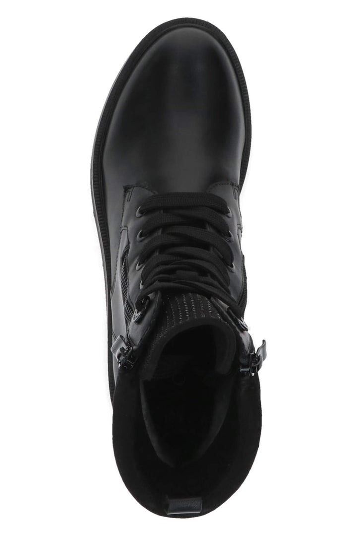 Caprice Ava 25212 Black Nappa Leather Zip Up Boots - Experience Boutique