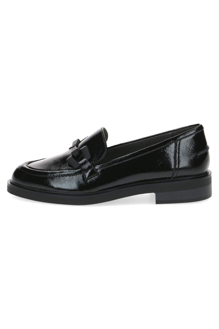 Caprice Giggi 24200 Black Patent Leather Loafer Shoes - Expeirence Boutique