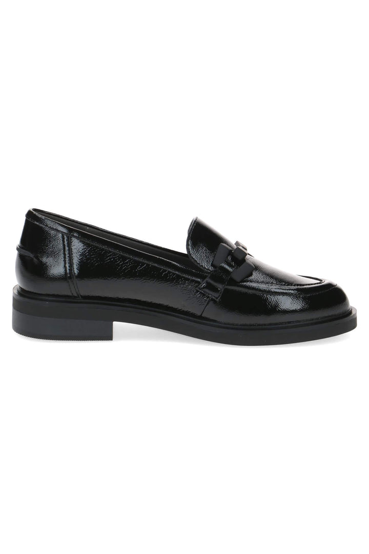 Caprice Giggi 24200 Black Patent Leather Loafer Shoes - Expeirence Boutique