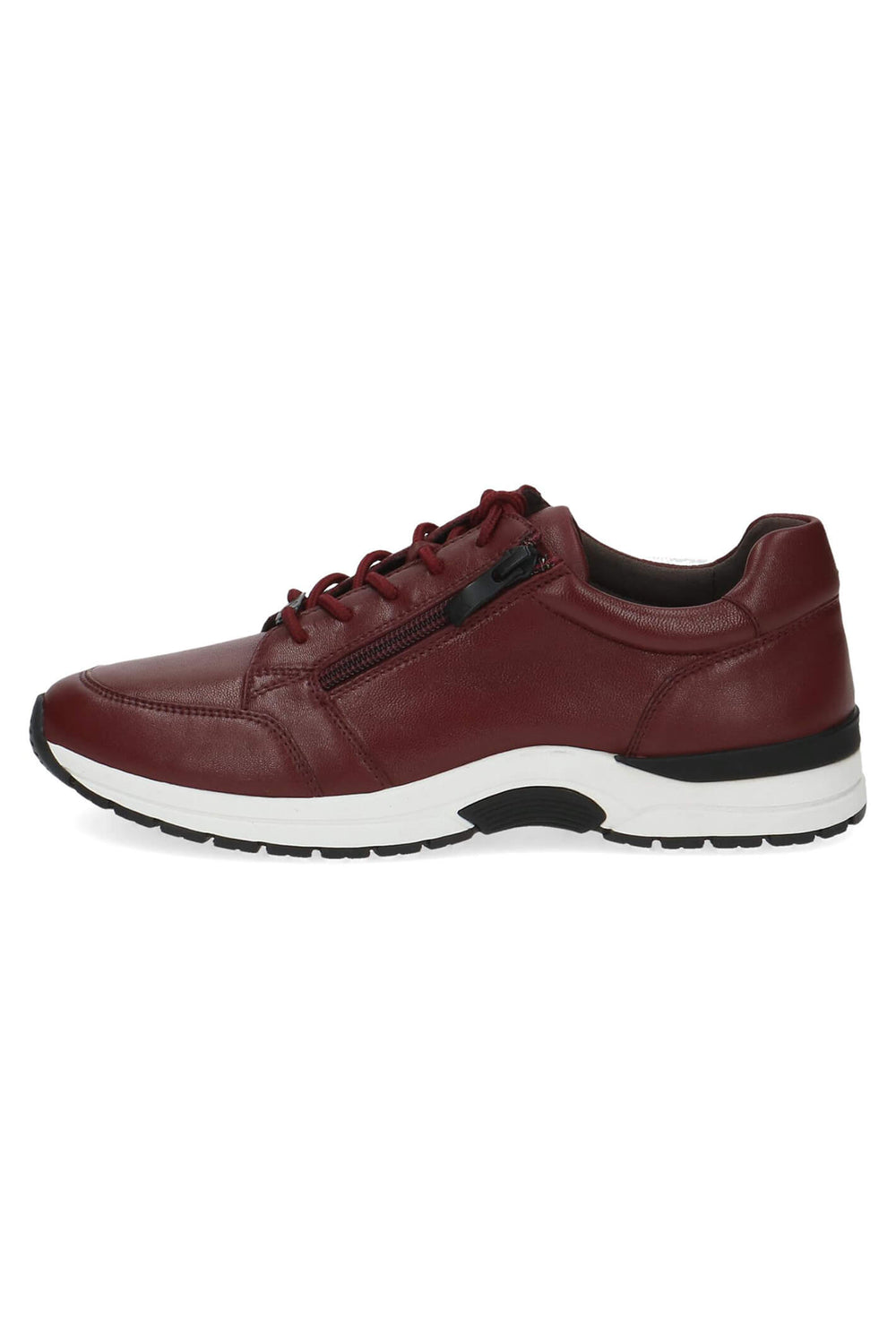 Caprice Lea 23755 Bordeaux Leather Nappa Trainers - Experience Boutique