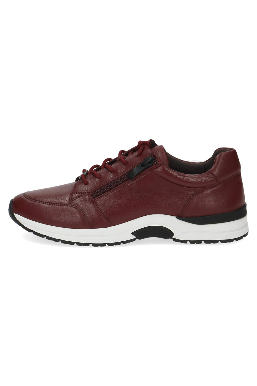 Caprice Lea 23755 Bordeaux Leather Nappa Trainers - Experience Boutique