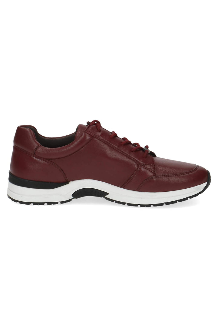 Caprice Lea 23755 Bordeaux Leather Nappa Trainers - Experience Boutique