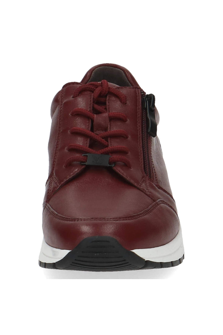 Caprice Lea 23755 Bordeaux Leather Nappa Trainers - Experience Boutique