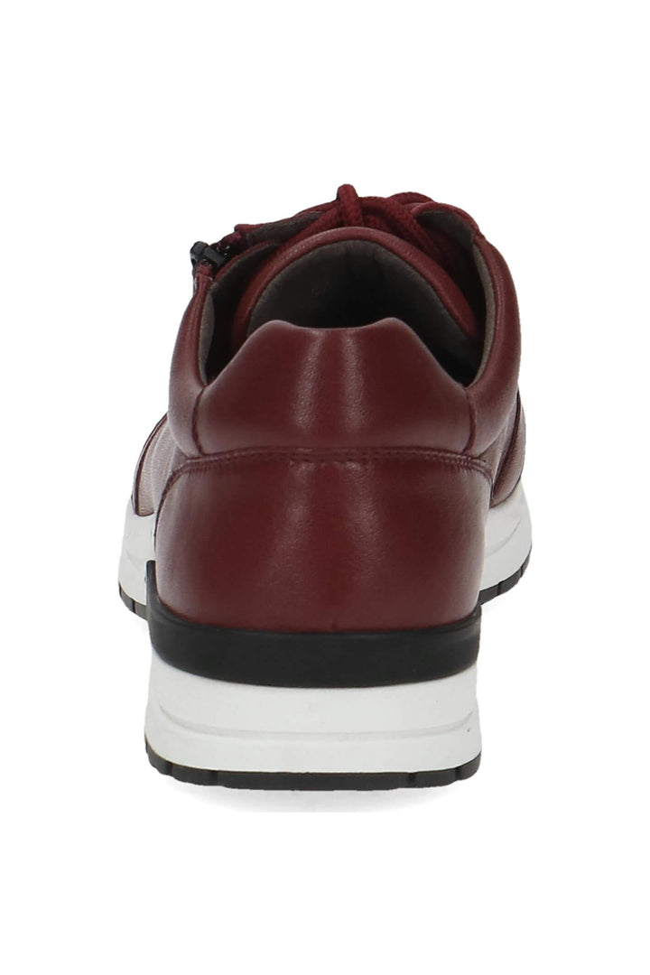 Caprice Lea 23755 Bordeaux Leather Nappa Trainers - Experience Boutique