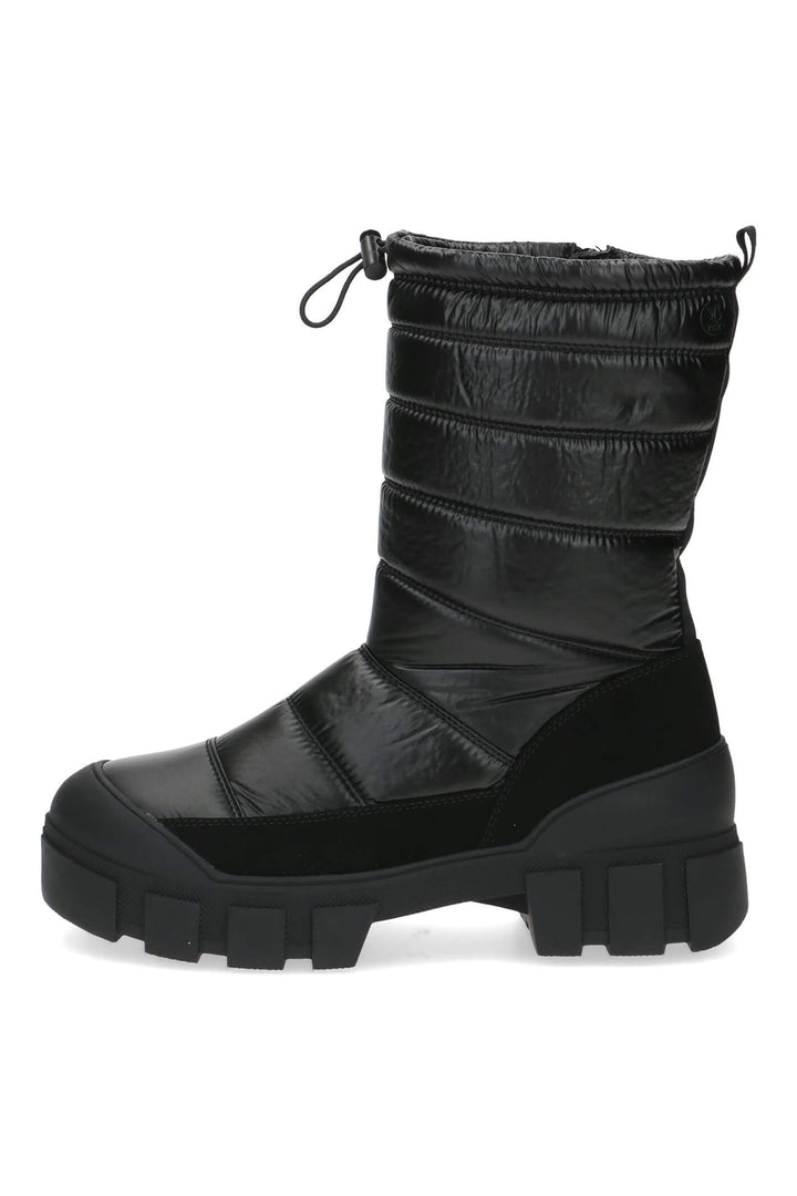 Caprice Tora 26444 Black Drawstring Top Waterproof Snow Boots - Experience Boutique