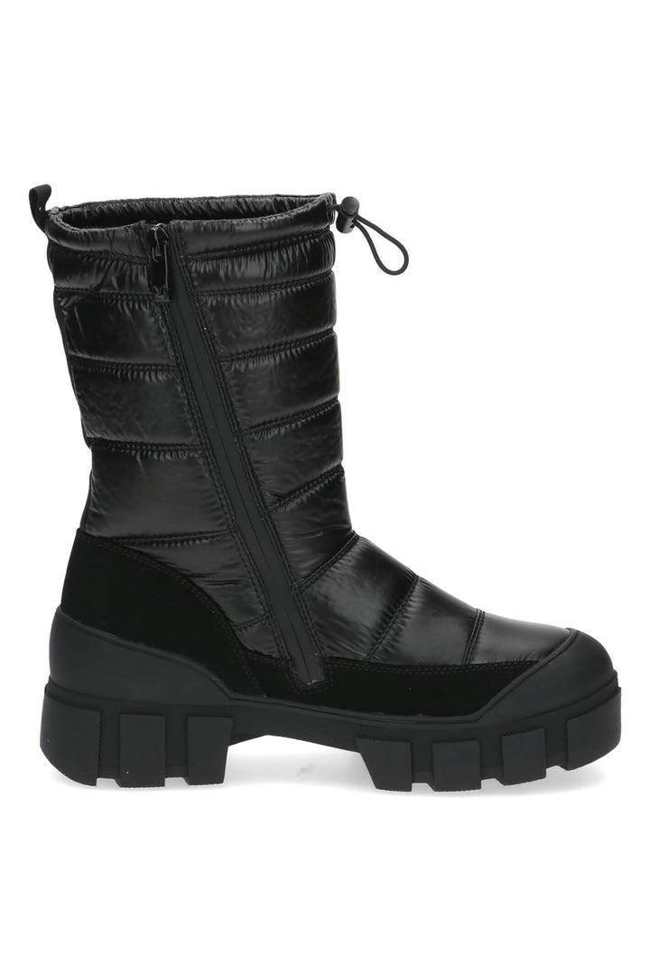 Caprice Tora 26444 Black Drawstring Top Waterproof Snow Boots - Experience Boutique