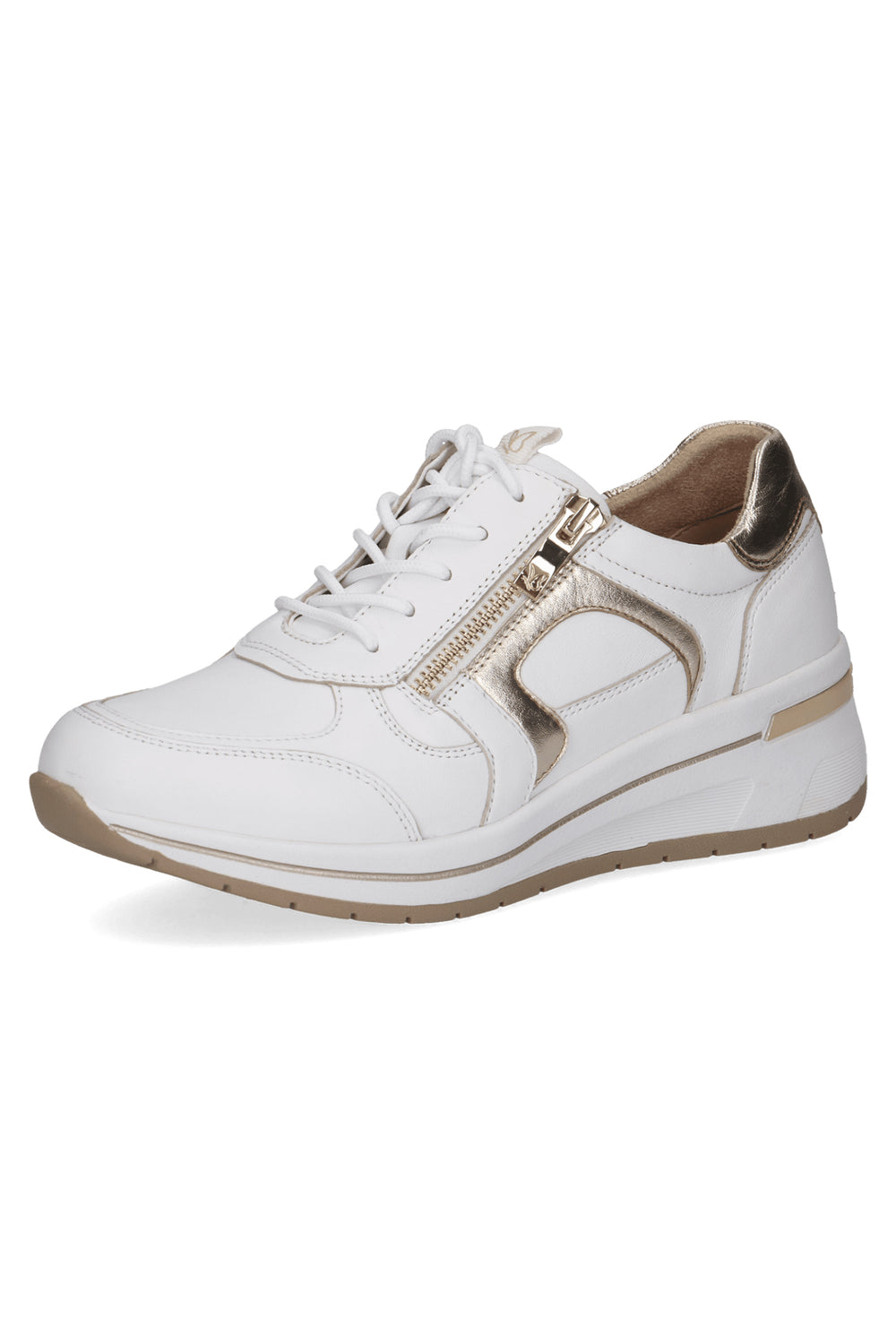 Caprice Trainers White Light Gold 9-23300-44 - Experience Boutique