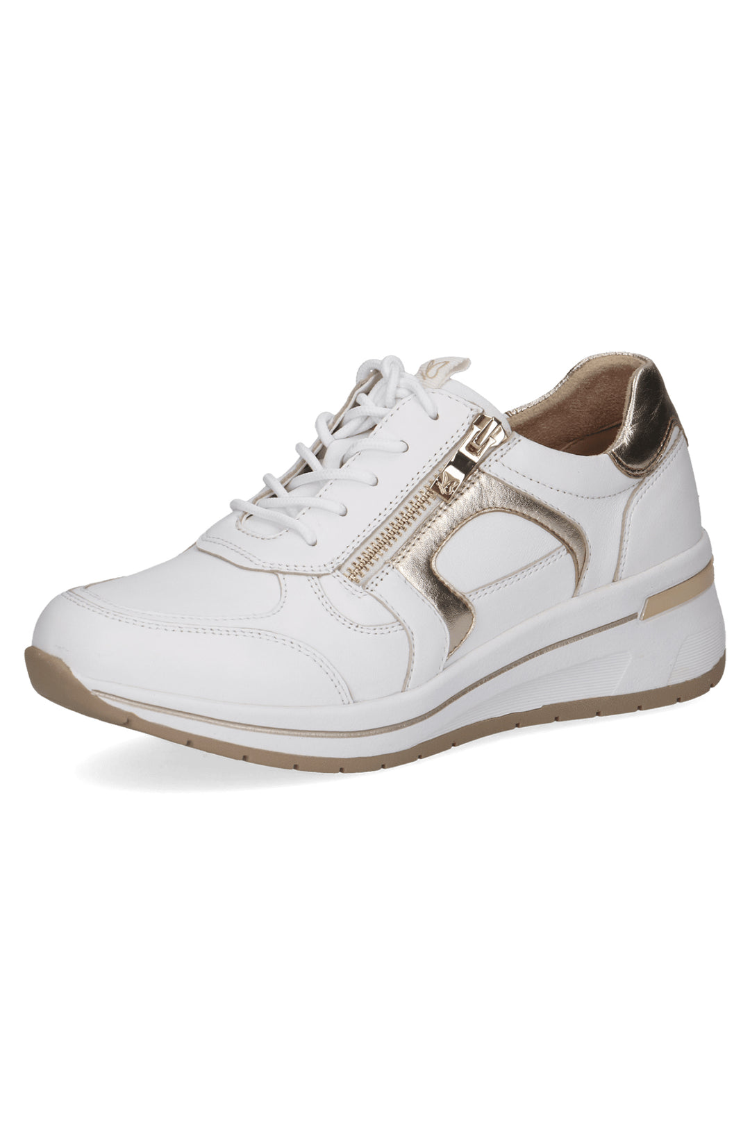 Caprice Trainers White Light Gold 9-23300-44 - Experience Boutique
