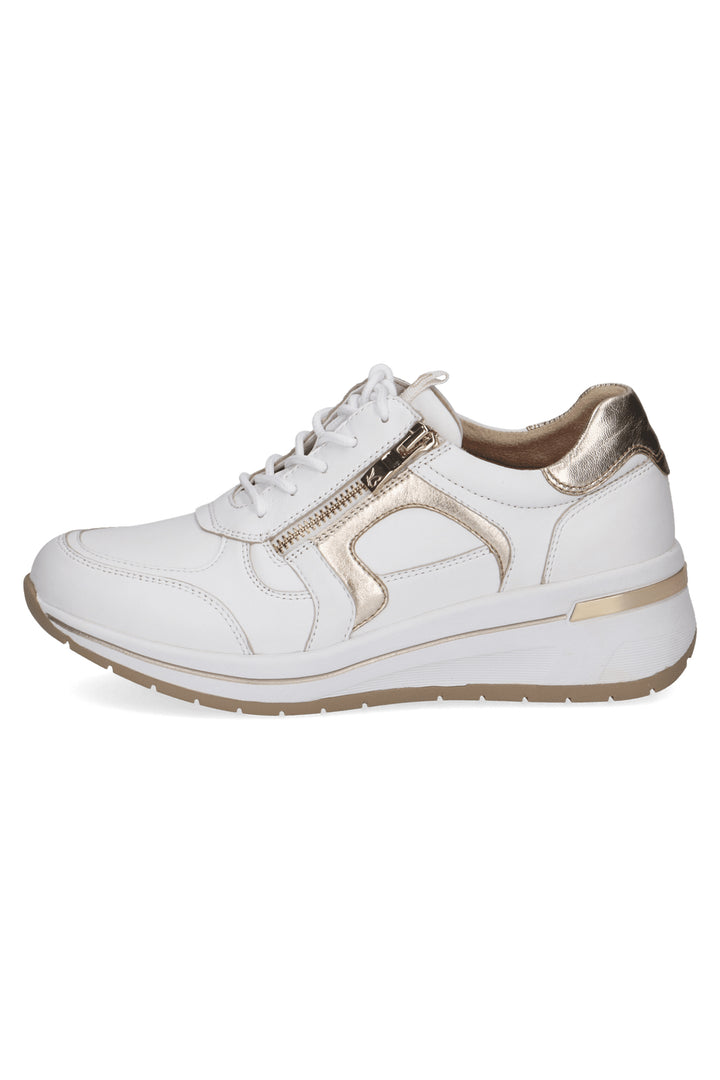 Caprice Trainers White Light Gold 9-23300-44 - Experience Boutique