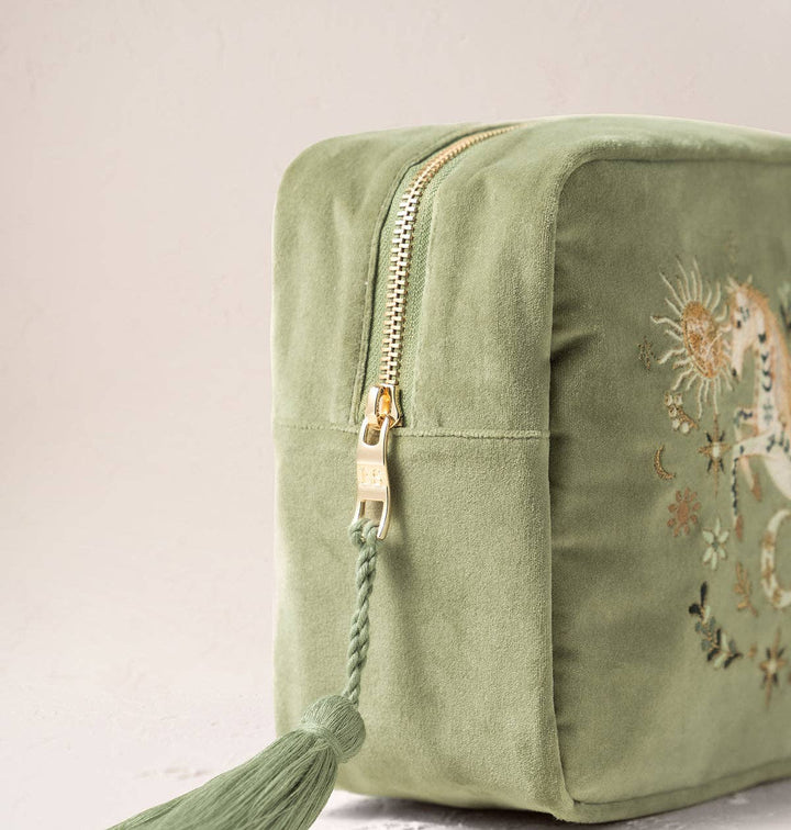 Elizabeth Scarlett Olive Mystical Horse Wash Bag