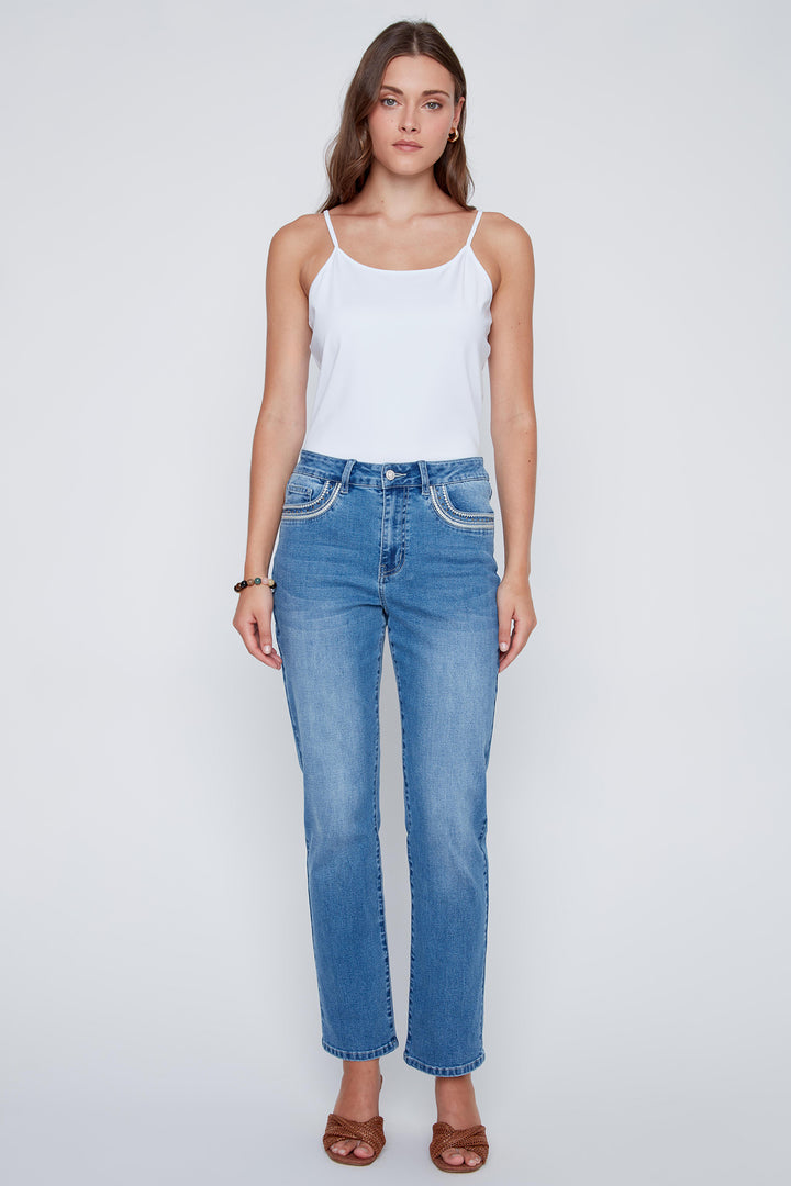 Coco Y Club 2611204 Blue Stone Wash Jeans