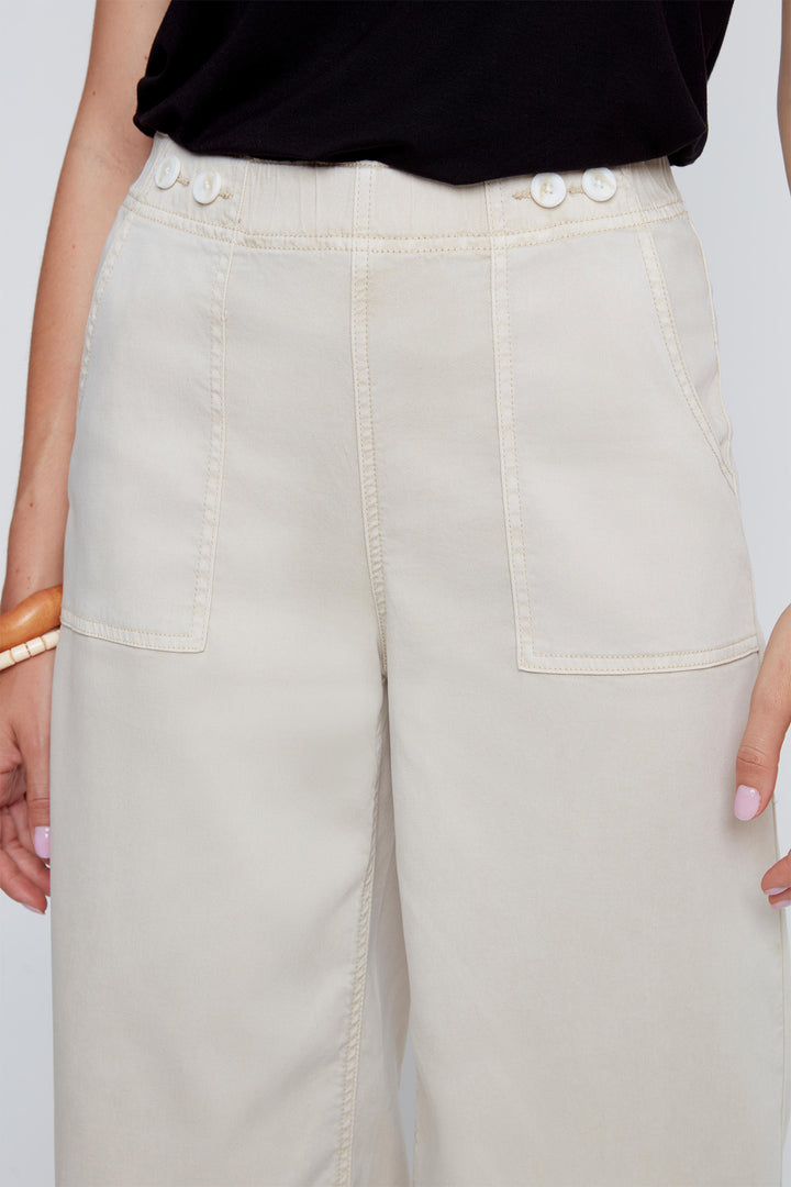 Coco Y Club 2612015 Shell Wide Leg Capri Trousers