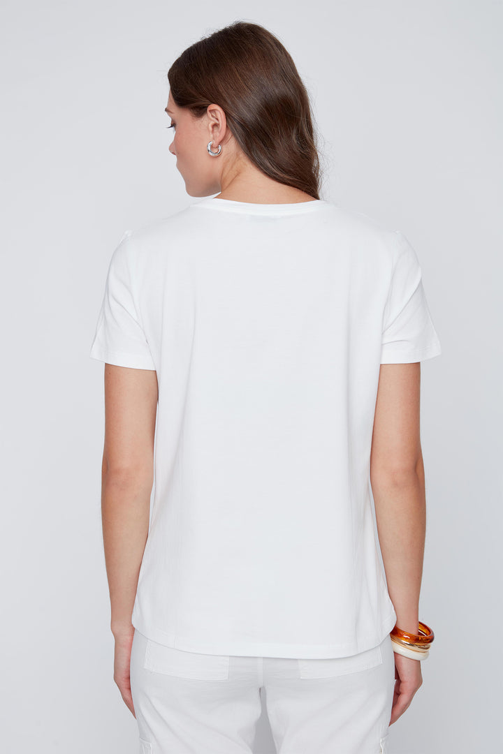 Coco Y Club 2613051 Off White Lemon Motif T-Shirt