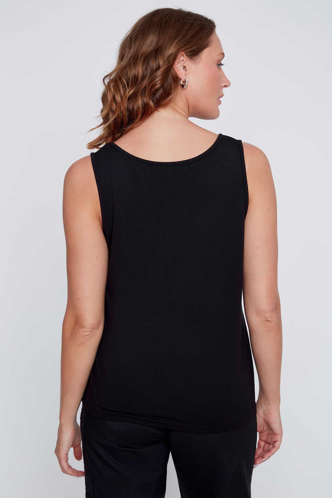 Coco Y Club 2613069 Black V-Neck Vest Top