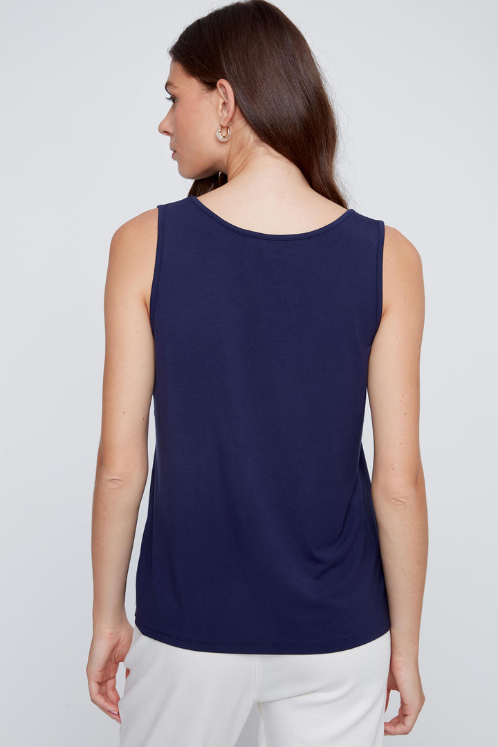 Coco Y Club 2613069 Navy Sleeveless Top