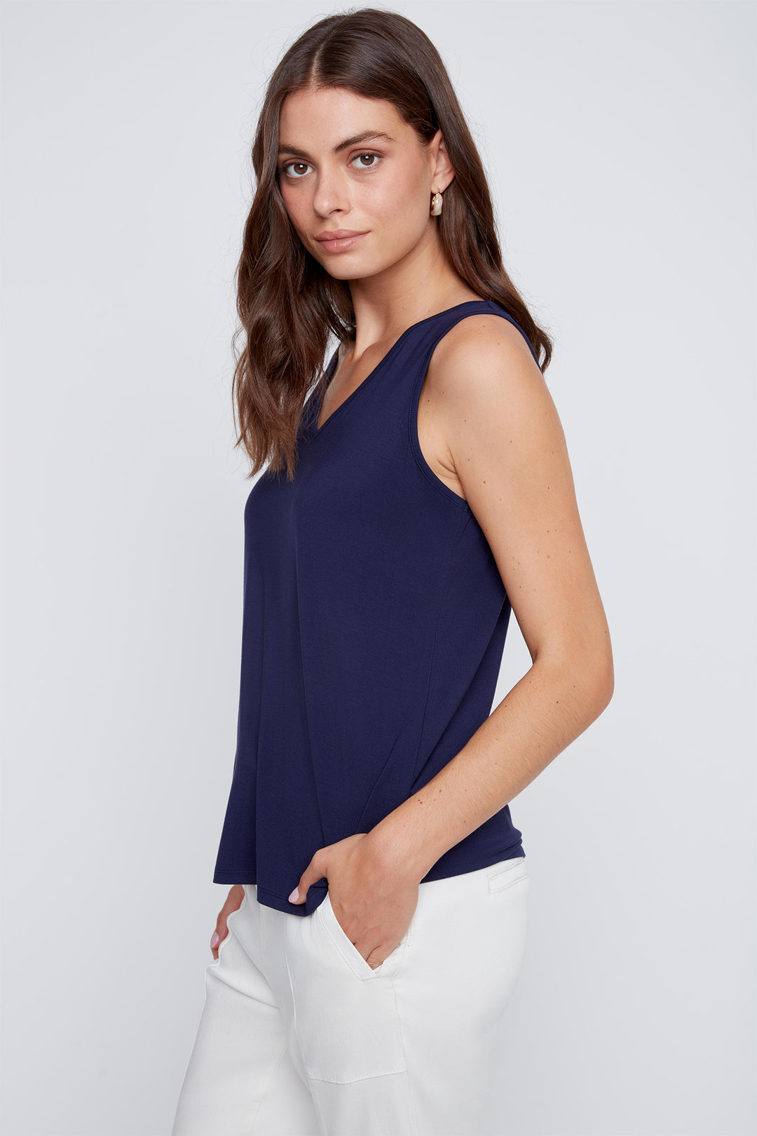 Coco Y Club 2613069 Navy Sleeveless Top
