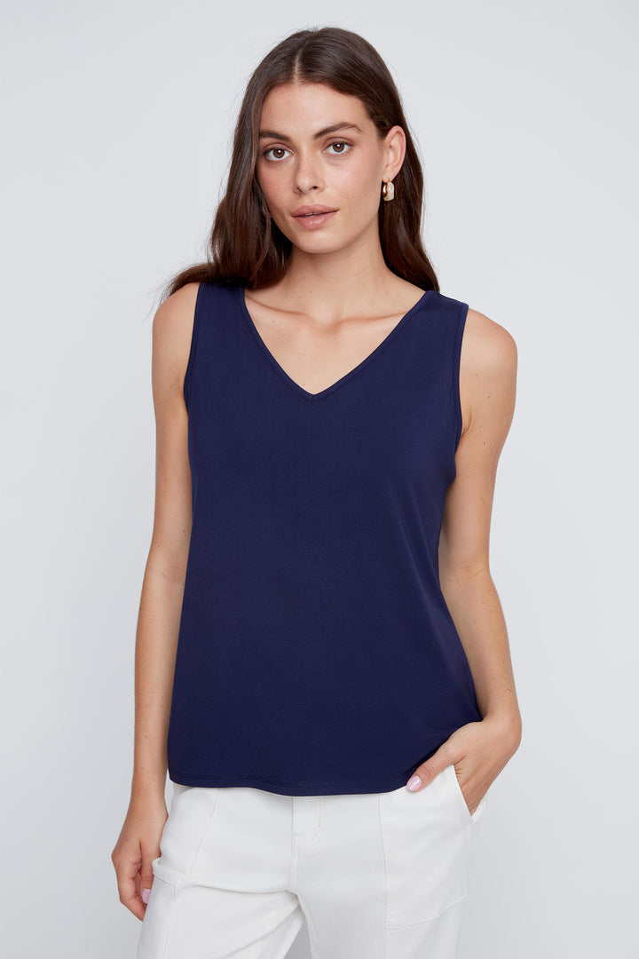 Coco Y Club 2613069 Navy Sleeveless Top
