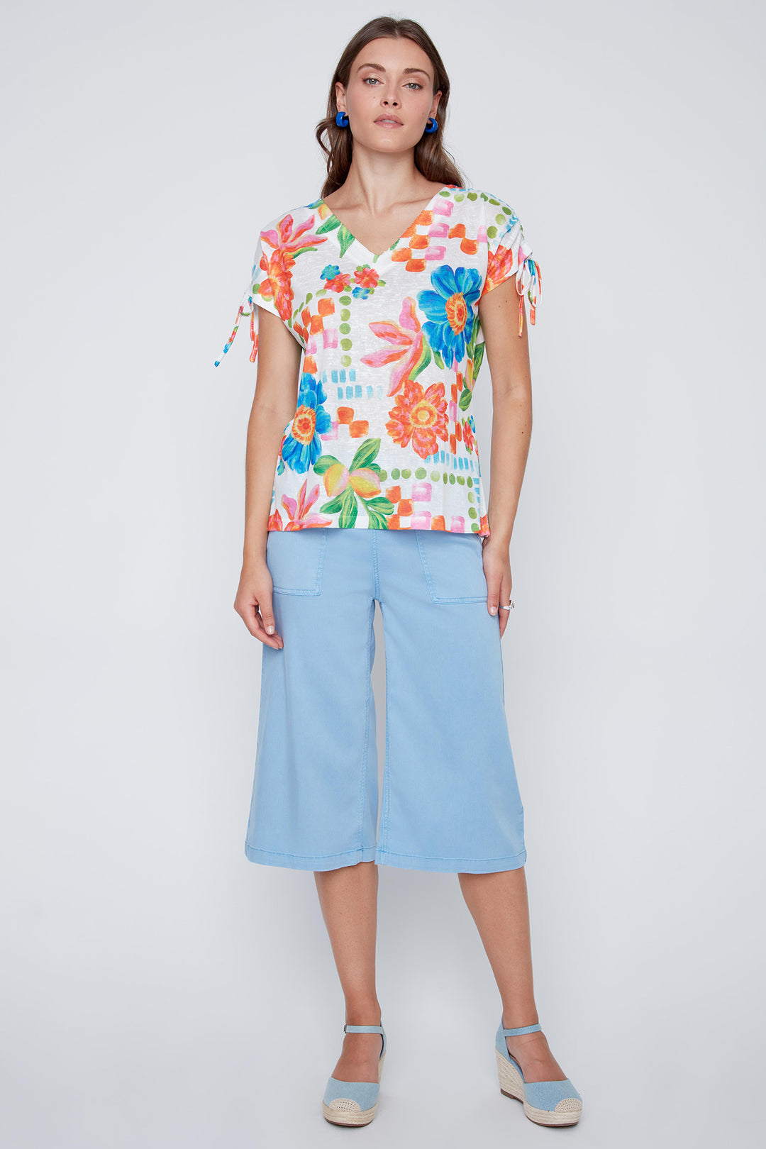 Coco Y Club 2613085 Multicolour Tropical Print Top