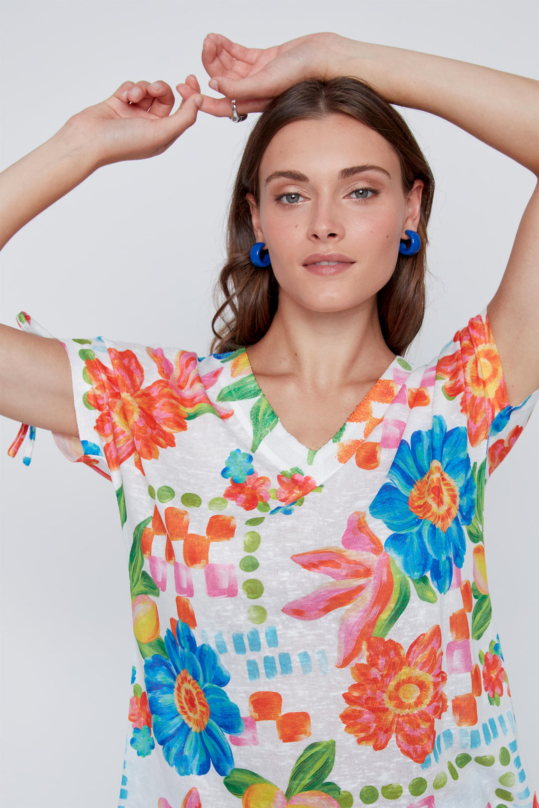 Coco Y Club 2613085 Multicolour Tropical Print Top